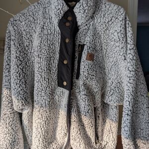 Rip Curl Gray Sherpa Fleece Jacket